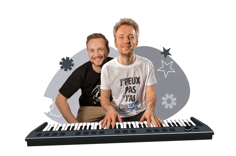 Cyrille et Edouard, l’équipe MyPianoPop, au clavier