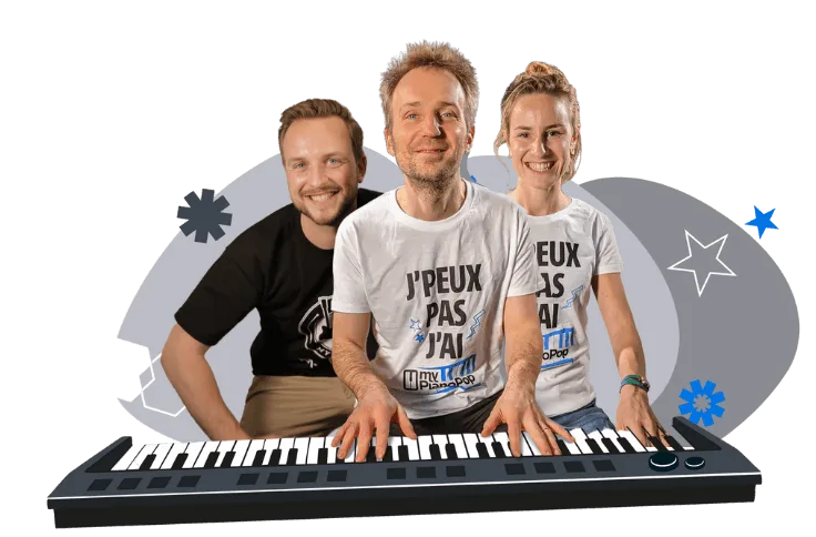 Cyrille, Edouard et Anaïs, l'équipe MyPianoPop